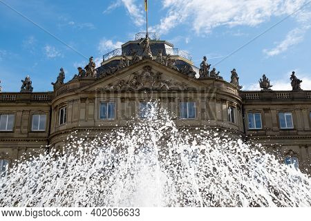 The New Palace ( Neues Schloss ) Which Stands On Schlossplatz, In Stuttgart - Germany
