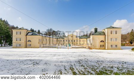 State Chateau Kynzvart In Winter - Castle Is Located Near The Famous West Bohemian Spa Town Mariansk