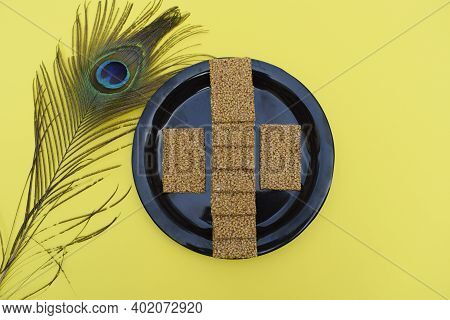Til Sakri Or Tilgul An Indian Traditional Popular Sweet Made Out Of Sesame Seeds And Jaggery Melted 