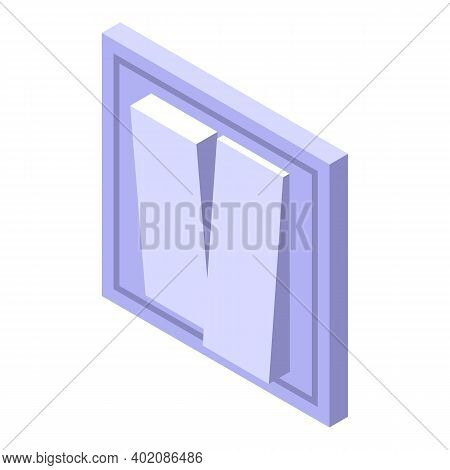 Room Light Control Button Icon. Isometric Of Room Light Control Button Vector Icon For Web Design Is