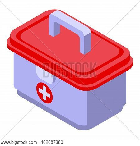 Drug Delivery Plastic Box Icon. Isometric Of Drug Delivery Plastic Box Vector Icon For Web Design Is