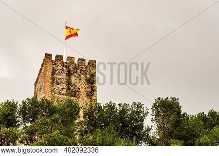 Sohail Castle In Fuengirola, Malaga Spain. Tourist Attraction. Holidays On Costa Del Sol.