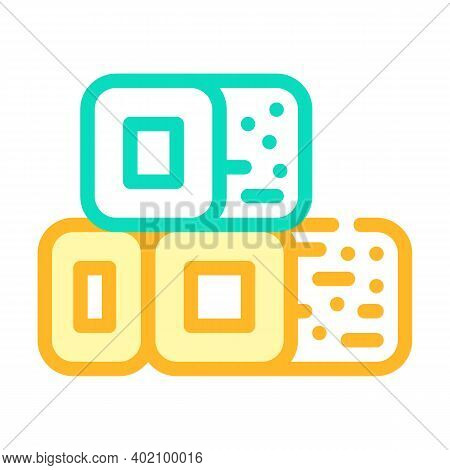 Bio Fuel Briquettes Color Icon Vector Illustration