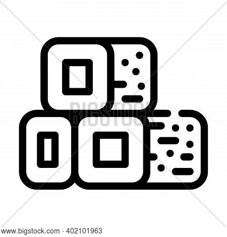 Bio Fuel Briquettes Line Icon Vector Illustration