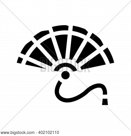 Fan Retro Glyph Icon Vector Illustration Black