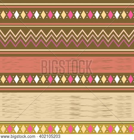 Abstract Striped Seamless Pattern Fabric. Suitable For Your Print Fabric, Sarong, Ulos, Sari, Doodle