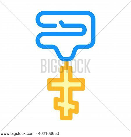 Pectoral Cross Color Icon Vector Illustration Color