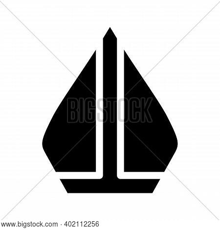 Pope Hat Glyph Icon Vector Illustration Black