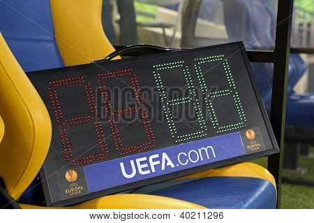 Cuadro indicador en estadio Metalist Kharkiv