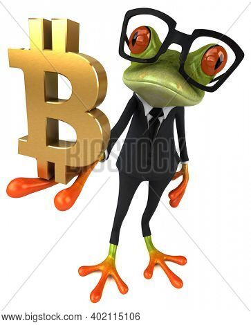 Fun frog - 3D Illustration