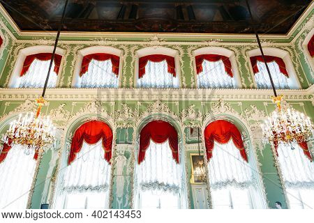 Saint Petersburg, Russia, 18.04.2019, Stroganov Palace St. Petersburg Halls Inside With Windows