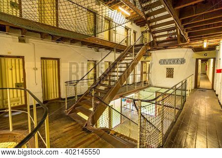 Fremantle, Western Australia, Australia - Jan 5, 2018: Division 2 And Internal Stairs Inside Fremant