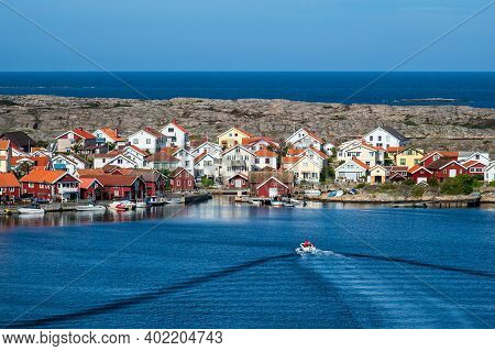View To The City Smoegen In Sweden.