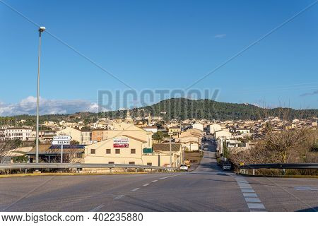 Vilafranca De Bonany, Spain; January 05 2021: General View Of The Majorcan Town Of Vilafranca De Bon