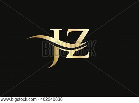 Initial Linked Letter Jz Logo Design. Modern Letter Jz Logo Design Vector With Modern Trendy