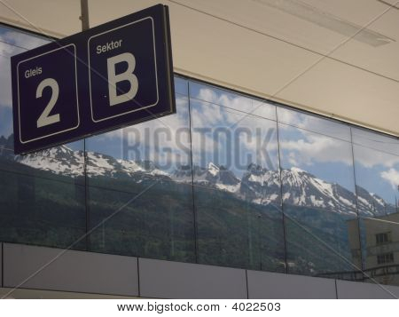 Europæiske Train Station refleksion