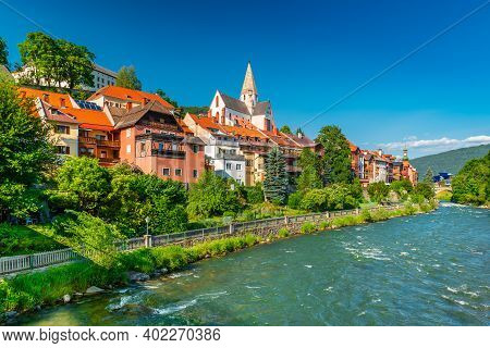 The Beautiful Austrian Town Of  Murau, Western Styria, Austria