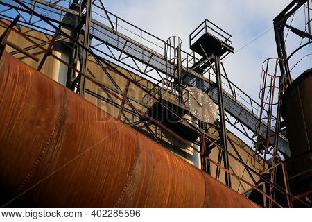 A View From The Rusty, Abandoned Steel City In Vítkovice In Czech Republic The Area Is Used As An In