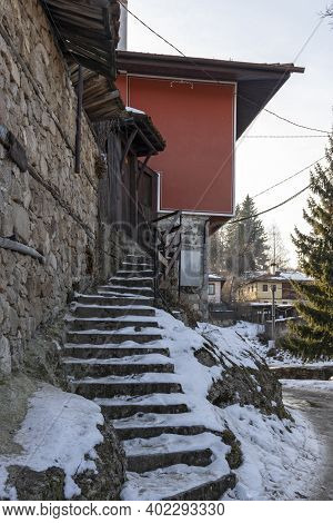 Typical Street And Old Houses In Koprivshtitsa, Bulgaria