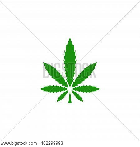 Cannabis Leaf Logo Design Vector Template
