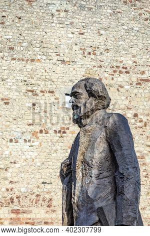 Trier, Germany - November 7, 2020: Statue Of Philosopher Karl Marx And Kommunist Founder In Trier In
