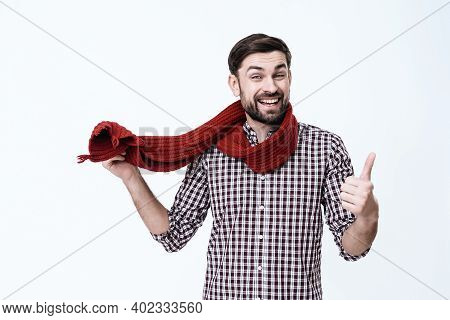 A Young Man Has A Cold.