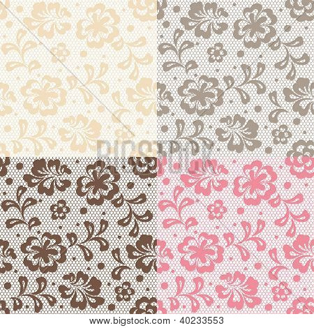 nahtlose Lochmuster, Blume Jahrgang Vektor Hintergrund.