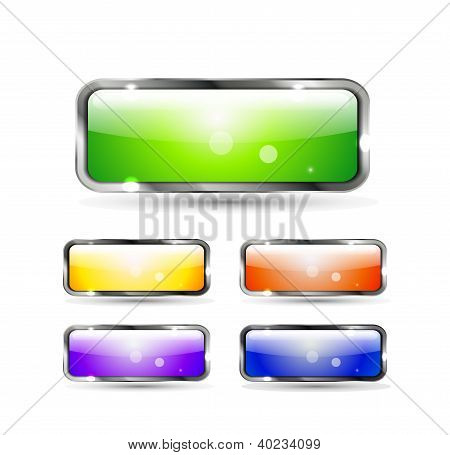 Botones en blanco Vector