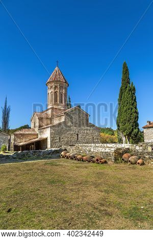 The Ikalto Monastery In The Late 6th Century  About 10 Km West Of The Town Telavi, Kakheti, Eastern 