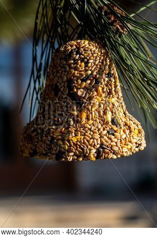 Bell From Various Grains, A Delicacy For All The Birds In The Garden