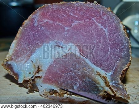 Homemade Jerky. Environmentally Friendly And Natural Product. Jerky, A Delicacy Made From Meat From 