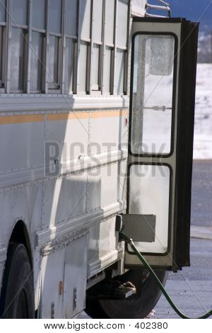 Hvid School Bus pumpe Gas