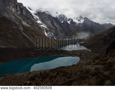 Cordillera Huayhuash Circuit Mirador Tres Lagunas Three Lakes View Laguna Gangrajanca Siula Quesillo