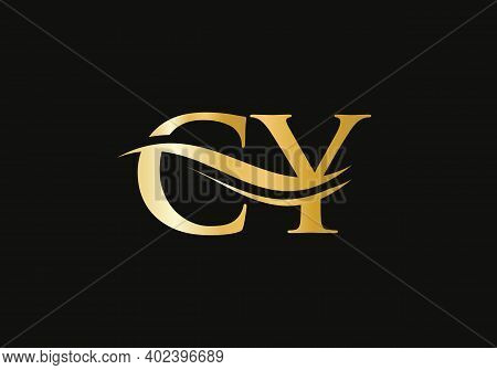 Cy Letter Linked Logo For Business And Company Identity. Initial Letter Cy Logo Vector Template.