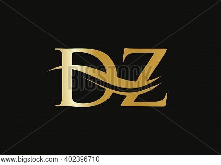 Initial Dz Letter Linked Logo Vector Template. Swoosh Letter Dz Logo Design. Dz Logo Design With Mod