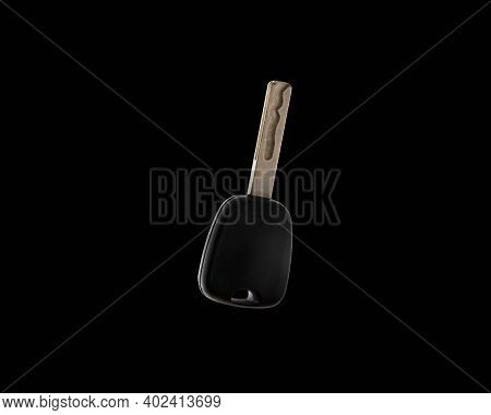 Remote Car Vehicle Key Fob On Black Background Locksmith Service.