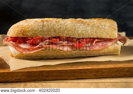 Homemade Spanish Ham Bocadillo Sandwich