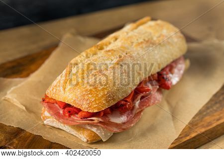 Homemade Spanish Ham Bocadillo Sandwich