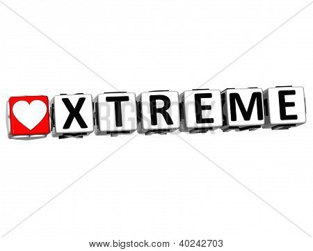 Kliknij przycisk Xtreme 3D miłości tutaj blok tekstu