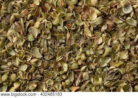 Dried Zaâatar full frame close up as a background