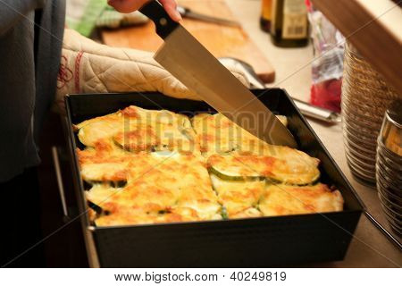 Кабачки картофель или картофель Au Gratin