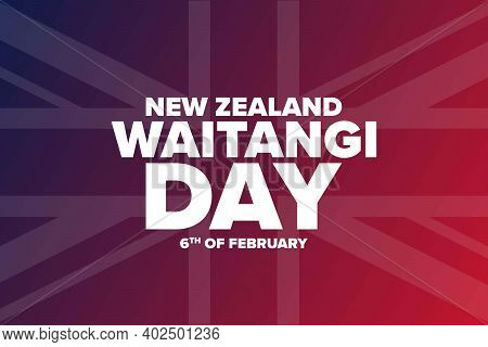 Waitangi Day. New Zealand. 6th Of February. Holiday Concept. Template For Background, Banner, Card, 