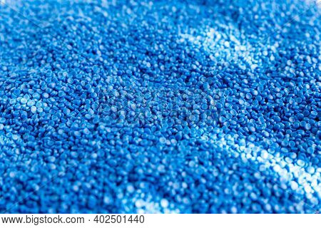 Blue Pallet Polymer Isolated On White Background. Polymer Plastic.
