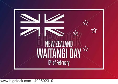 Waitangi Day. New Zealand. 6th Of February. Holiday Concept. Template For Background, Banner, Card, 