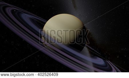 Planets And Galaxy, Science Fiction Illustration. Beauty Of Deep Space. Billions Of Galaxy In The Un