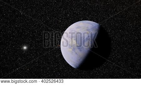 Planets And Galaxy, Science Fiction Illustration. Beauty Of Deep Space. Billions Of Galaxy In The Un