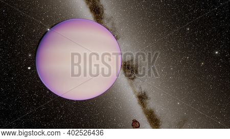 Planets And Galaxy, Science Fiction Illustration. Beauty Of Deep Space. Billions Of Galaxy In The Un