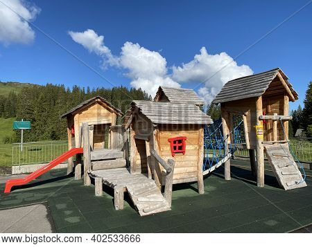 The Children's Playground At The Restaurant Fuederegg (der Kinderspielplatz Beim Restaurant Fuedereg