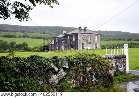 Glenquin, Killinaboy, Co. Clare, Ireland, July 10, 2016. The Exterior Of Famous House In Irish Tv Dr