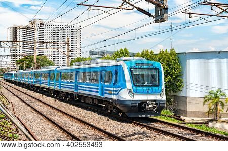Commuter Train In Buenos Aires, The Capital Of Argentina